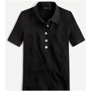 J. Crew Ribbed collared silk-blend sweater